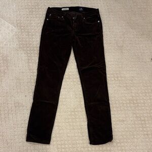 AG Adriano Goldschmied Dark Brown Straight Leg Jeans